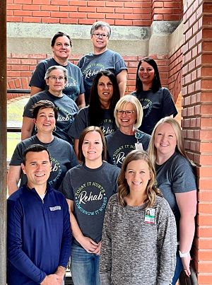 Group picture of staff members within the Rehabilitation Department.