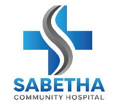 Picture of a cross with an &quot;S&apos; through it vertical ways. 
SABETHA COMMUNITY HOSPITAL