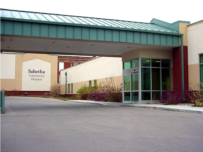 front of the hospital of sabetha.